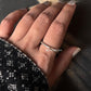 925 Sterling Silver 2 in 1 Plain and Rope Band Ring - Fashionable Stackable Ring