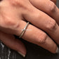 925 Silver 2 in 1 Plain and Rope Stack Band Ring - Elegant Mixed Metal Design