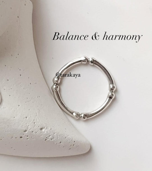 Dot Wise 925 Sterling Silver Ring - Trendy Silver Band with Dot Accents