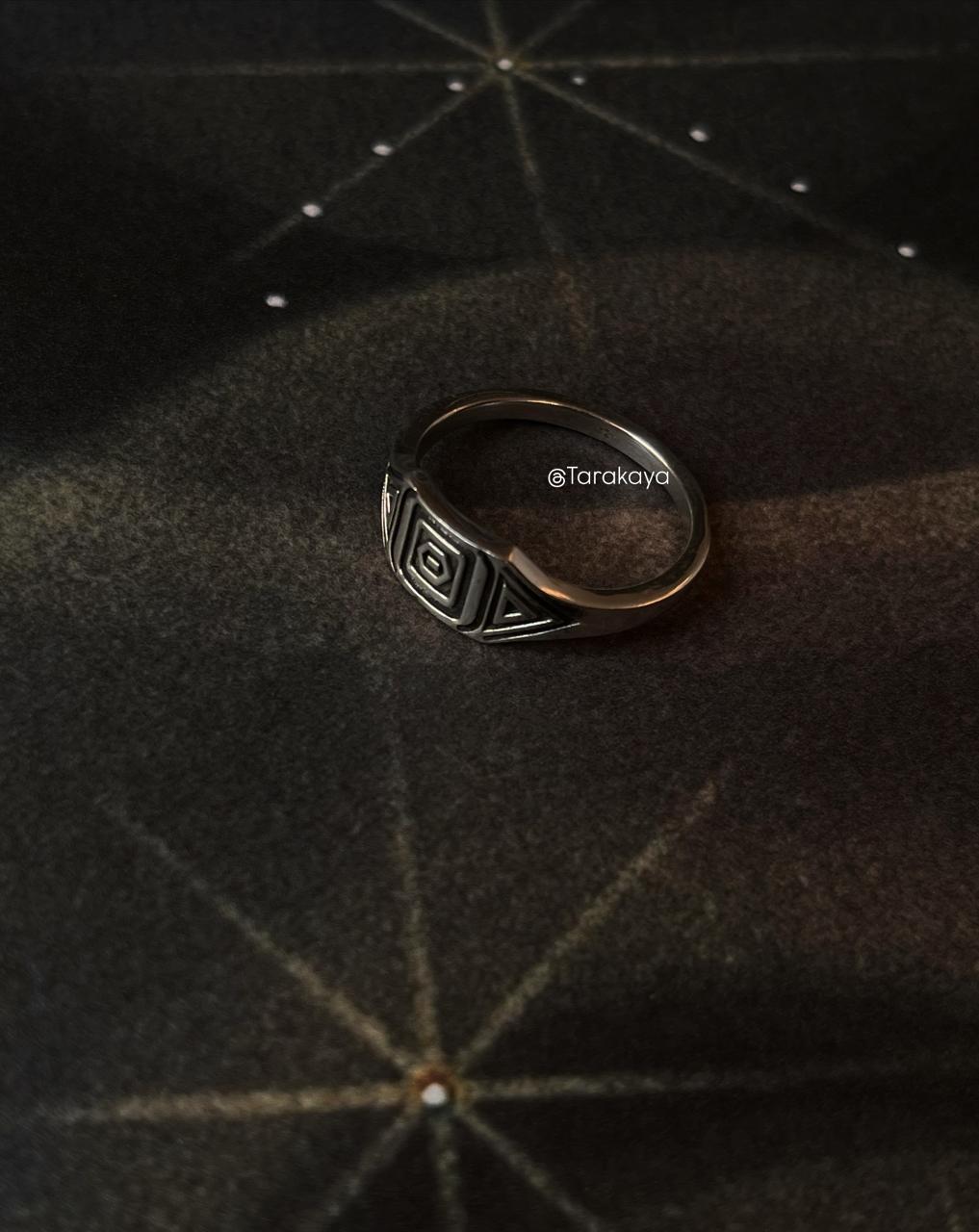 Handcrafted Tribal Dawn Signet Ring in 925 Silver