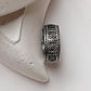 Tribal Relic Design 925 Silver Band Ring for Bold Fashion