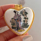 Vintage Porcelain Heart Box for Jewelry or Trinkets