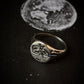 Elegant Moth Cosmic Engraved 925 Silver Ring for Trendy Jewelry