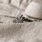 White CZ Butterfly 925 Silver Adjustable Ring for Women