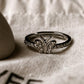 Handcrafted White CZ Butterfly Adjustable Ring in 925 Silver