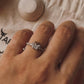 925 Silver Adjustable Ring with White CZ Butterfly Design