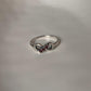 925 Silver Garnet Infinity Ring with Unique Design