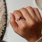 925 Silver Ring with Garnet Gemstone and Infinity Symbol