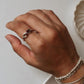 Garnet Infinity Ring 925 Silver Elegant Jewelry