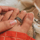 Vintage-inspired tribal Rawa design toe ring in sterling silver.