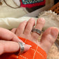 Vintage-inspired tribal wavy Rawa toe ring in pure silver.