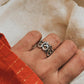 Spiritual Om Aum Full Band Ring in Silver