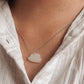 White Moonstone Cloud Necklace with Silver Detailing