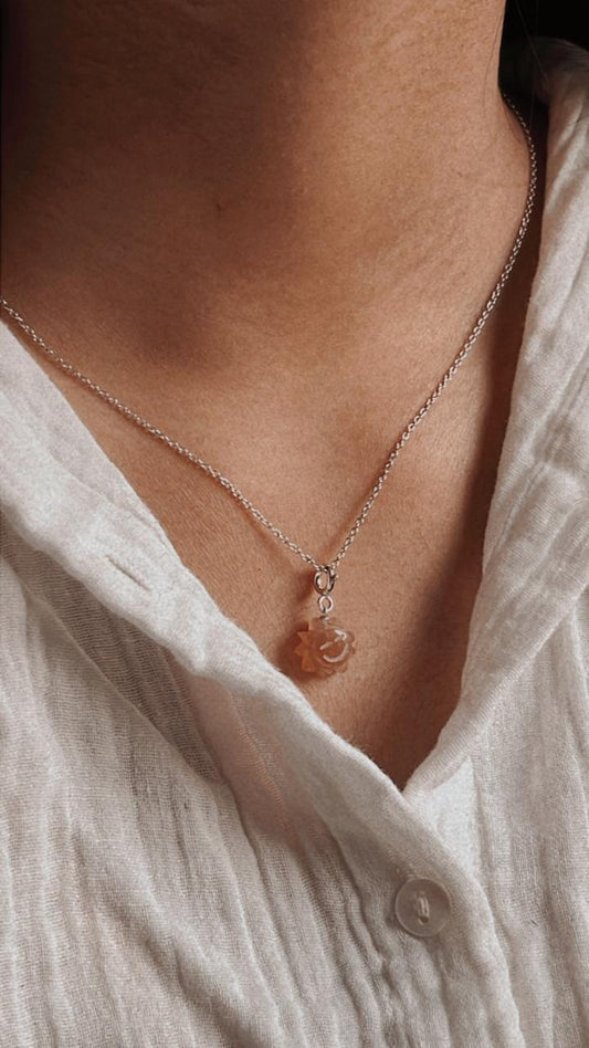 Sunstone Sun Face Pendant for Positivity