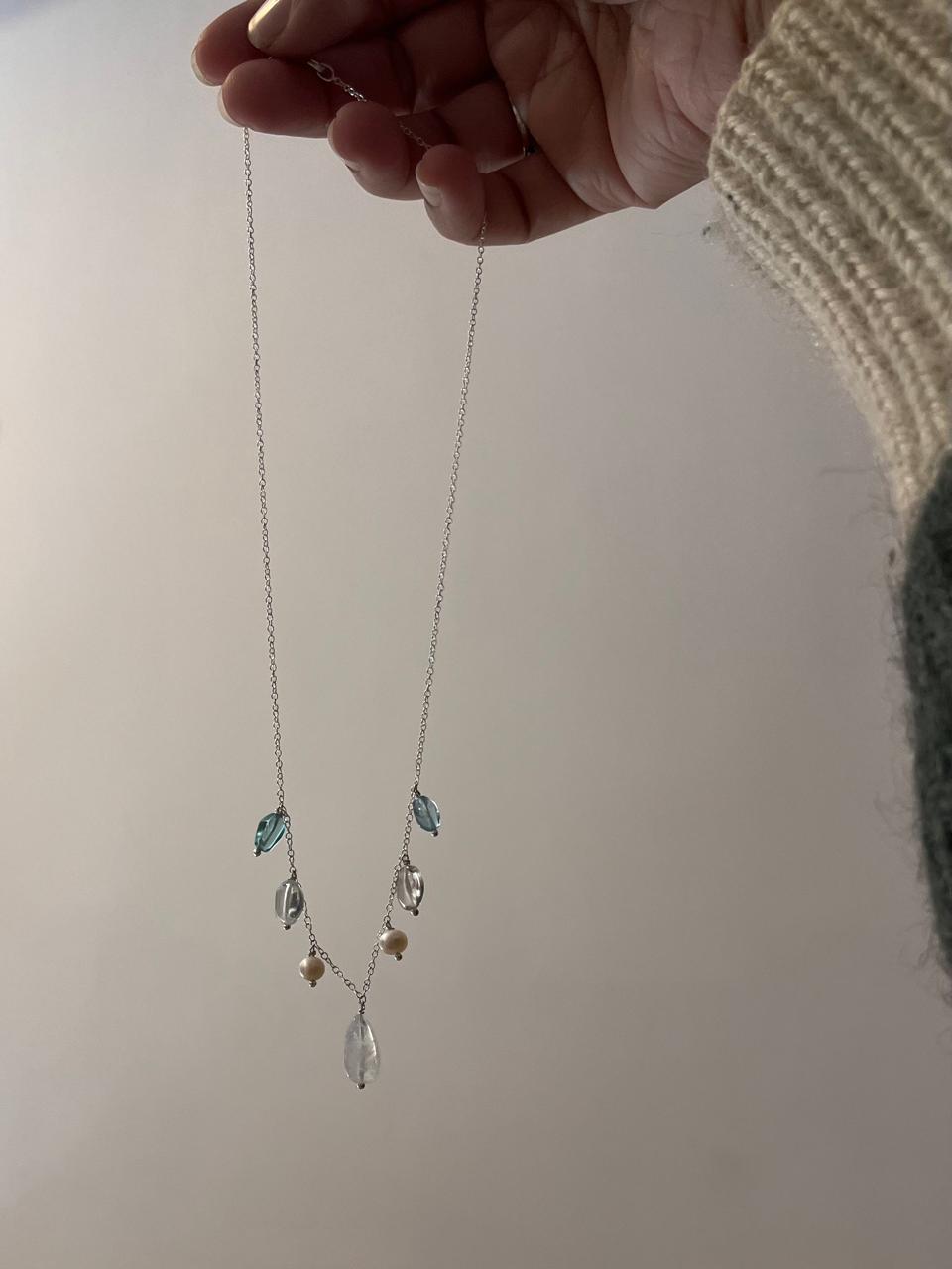Ocean-Inspired 925 Silver Necklace Handcrafted Jewelry
