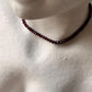Handmade Garnet Round Cut Necklace with 3-4mm Crystals