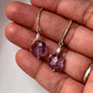 Amethyst Flower Crystal Sui Dhaga Silver Earring