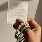 Handcrafted bracelet with Aquamarine, Green Aventurine Heart, and Pyrite for luck and financial success