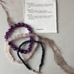 Handcrafted inner peace bracelet with Amethyst Diamond Cut, Rose Quartz Rectangle, and Lapis crystals