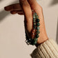Beautiful natural crystal bracelet with Moss Agate and Multi Tourmaline beads