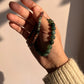 8mm Moss Agate and 4mm Multi Tourmaline crystal bracelet for energy