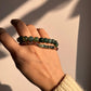 Healing bracelet made with Moss Agate and Multi Tourmaline natural crystals
