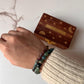 Natural crystal bracelet featuring 8mm Moss Agate and 4mm Multi Tourmaline beads
