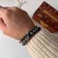 Combo Moss Agate 8mm and Multi Tourmaline 4mm natural crystal bracelet