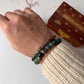 Combo Moss Agate and Multi Tourmaline 4mm natural crystal bracelet for wellness