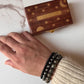 Pyrite, Black Tourmaline, and Hematite 4mm and 8mm bead bracelet for energy shielding