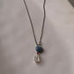 Heart-Shaped Blue Opal Necklace