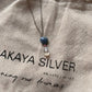 Blue Opal Heart and Moonstone Pear Necklace