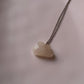 Cloud-Shaped White Moonstone Crystal Necklace with Silver