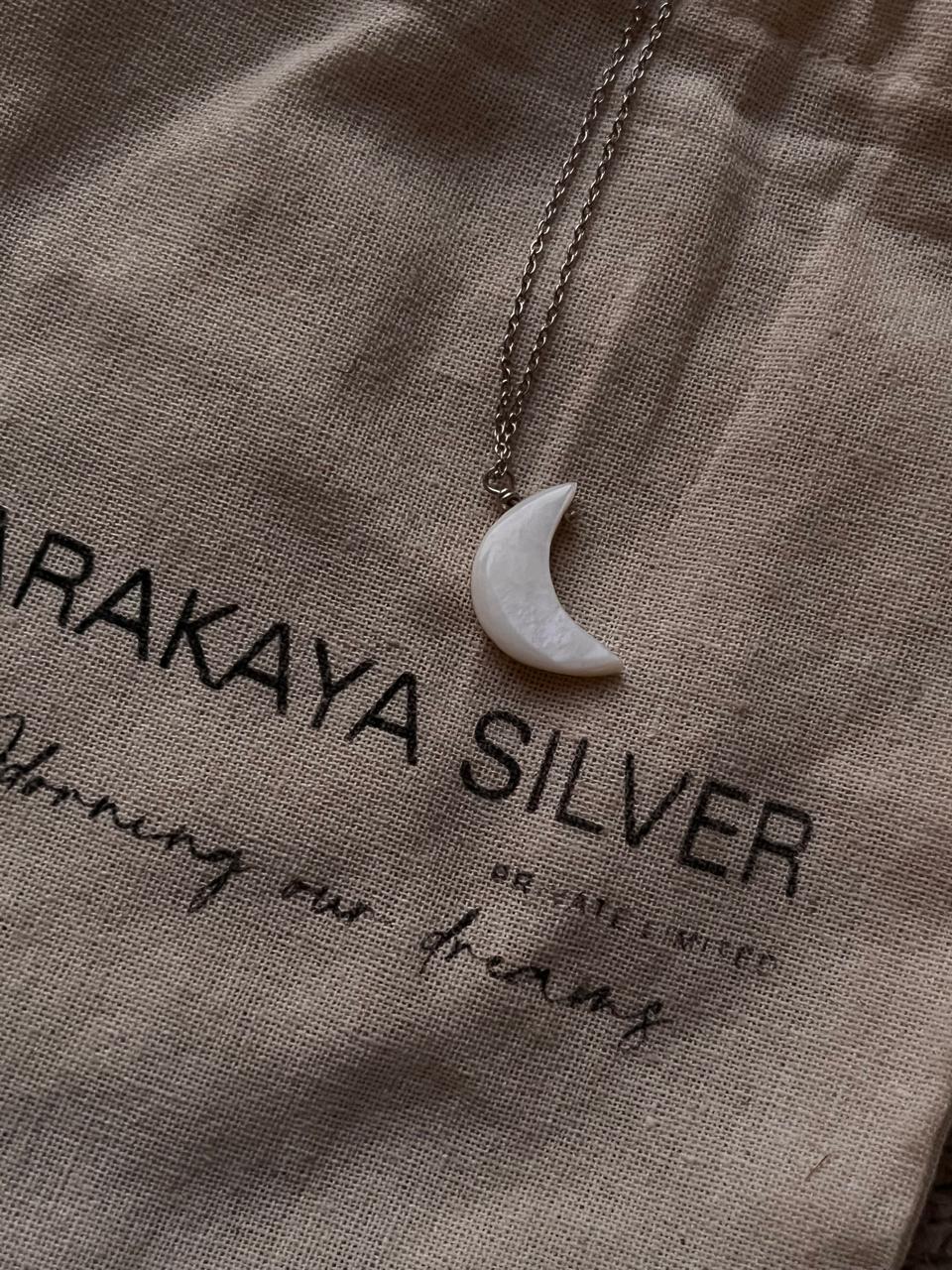 Moon Crystal Necklace with Mother of Pearl 