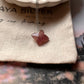 Strawberry Quartz Clover Necklace with Crystal Pendant