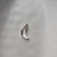Handmade Clear Quartz Crescent Moon Pendant