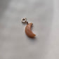 Pink Opal Crescent Moon Crystal Charm