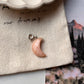 Pink Opal Crescent Moon Gemstone Charm 