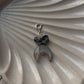 Cosmic Grey Moonstone Crescent Moon and Butterfly Moonstone Crystal Charm