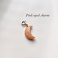 Pink Opal Crescent Moon Crystal Charm