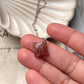 Strawberry Quartz Clover Necklace with Crystal Charm