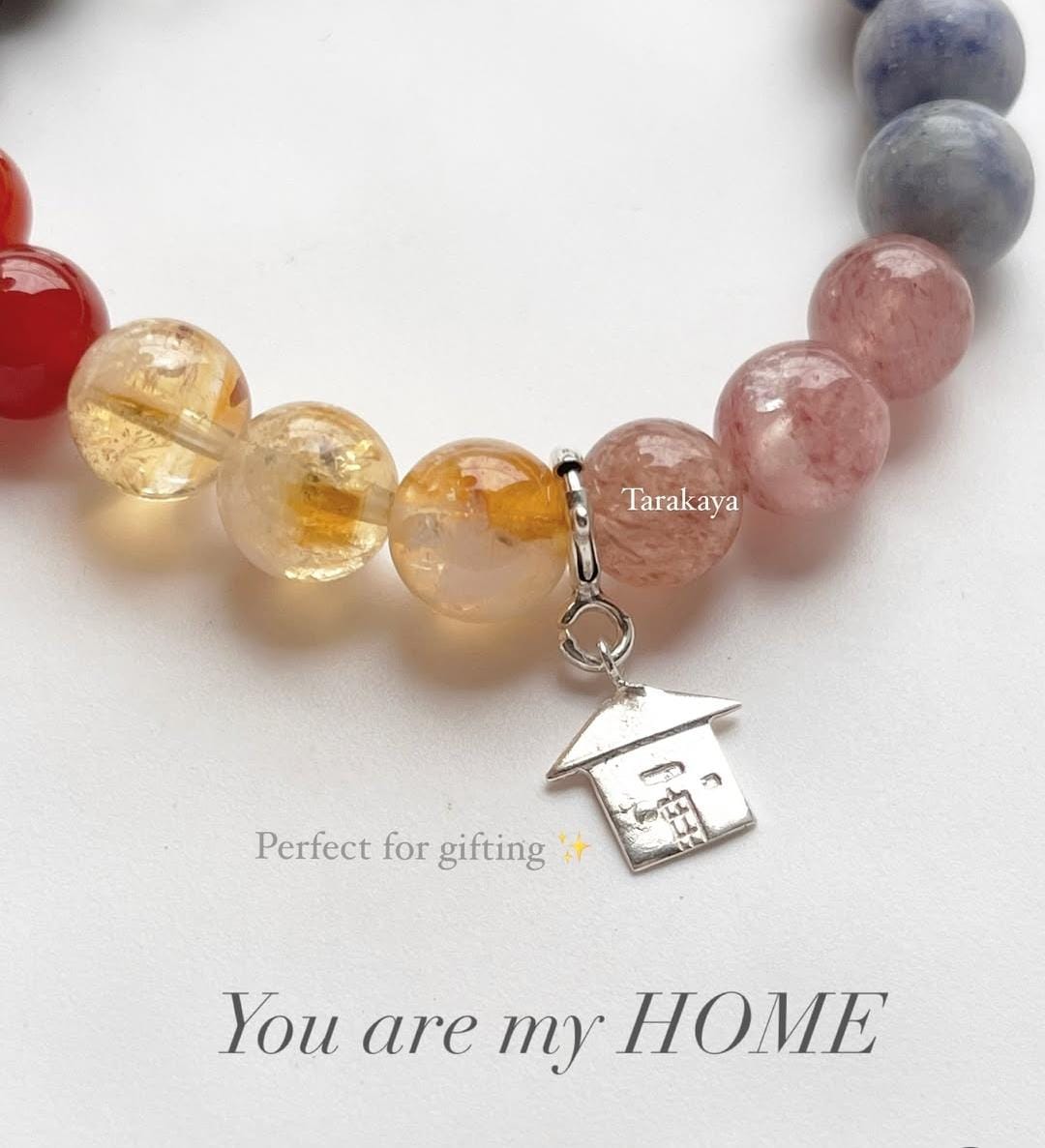 Sterling Silver Bracelet with House/Home Charm and Empowering Message