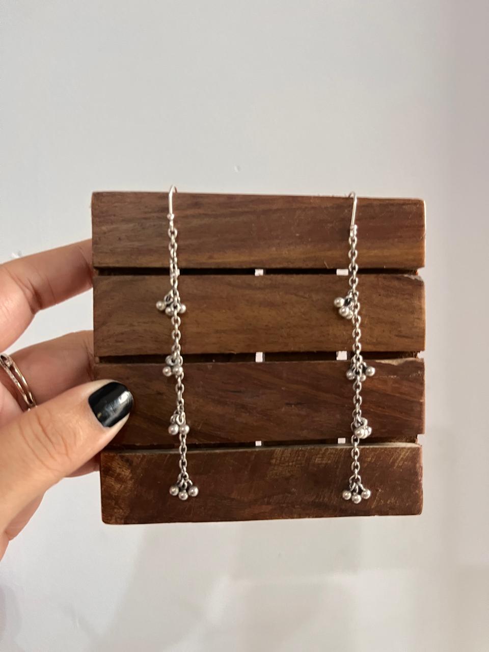 925 silver antique Ghungroo earrings for a classic look