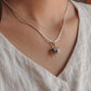 Delicate silver dog house pendant with cute and refined design