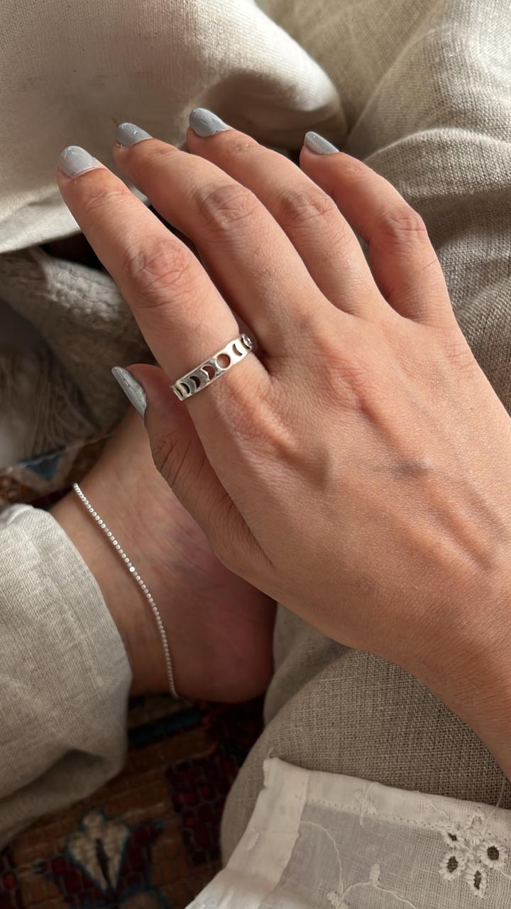 Astrology Moon Phases Silver Ring