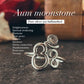 Moonstone Ring Featuring Om Aum Symbol in Silver