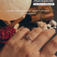Trendy sunshine silver ring with radiant design