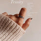 Sleek silver band with Celtic knot design