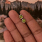 Natural Peridot 6mm Silver Stud Earrings