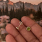 6mm Peridot Studs set in sterling silver